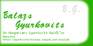 balazs gyurkovits business card